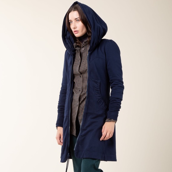 Prairie Underground Jackets & Blazers - Prairie Underground Long Cloak Hoodie in Midnight size M
